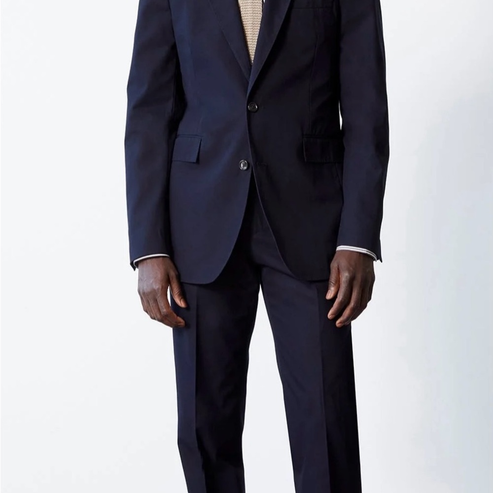 Men's Navy Italian Cotton Suit